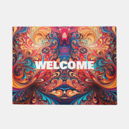 Felpudo Diseño abstracto vibrante