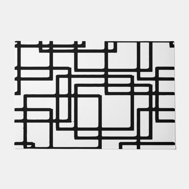Felpudo Diseño artístico de las casillas negras que (Anverso)