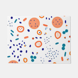 Felpudo Diseño de arte de patrones de estilo naranja