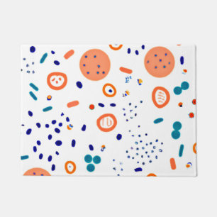 Felpudo Diseño de arte de patrones de estilo naranja