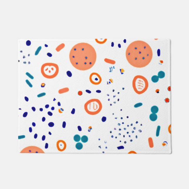 Felpudo Diseño de arte de patrones de estilo naranja (Anverso)