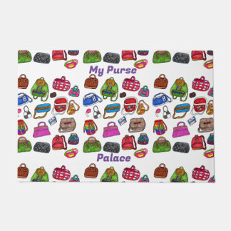 Felpudo Diseño de arte de patrones de maleta ilustrados di