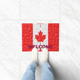Felpudo Diseño de bandera canadiense