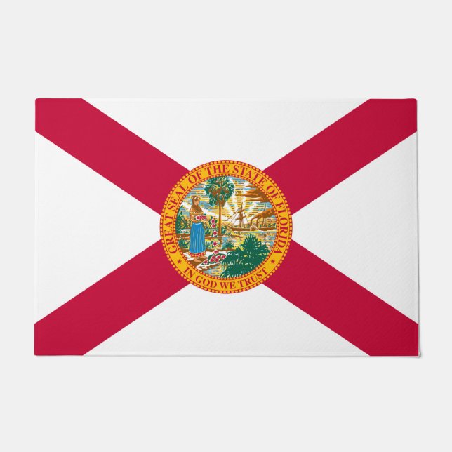 Felpudo Diseño de bandera del estado de Florida (Anverso)