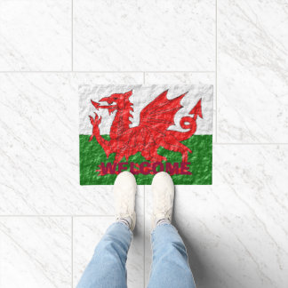 Felpudo Diseño de bandera galesa
