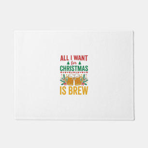 Felpudo Diseño de Bebida Navideña Christmas Brew