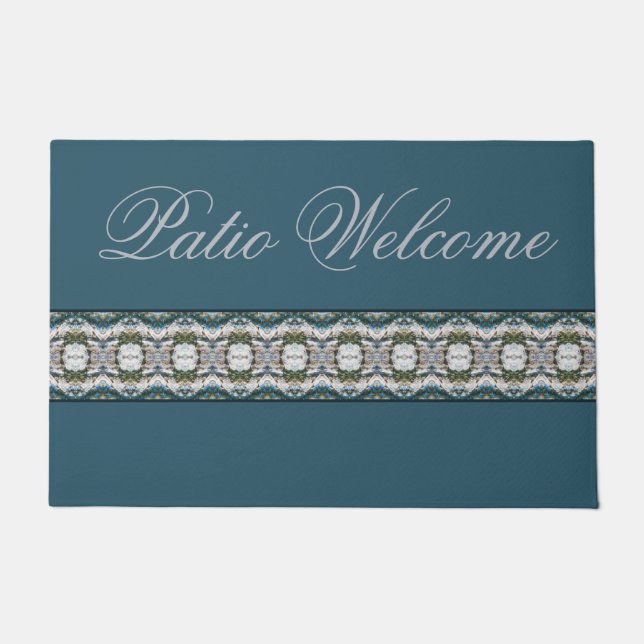 Felpudo Diseño de bienvenida al patio (Anverso)