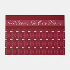 Felpudo Diseño de bienvenida con patrones