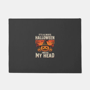 Felpudo Diseño de bruja de calabaza de Halloween siempre_1