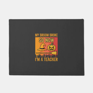 Felpudo Diseño de bruja divertida profesora de Halloween m