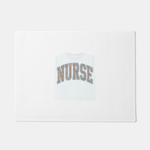 Felpudo Diseño de camiseta con letras de equipo universita