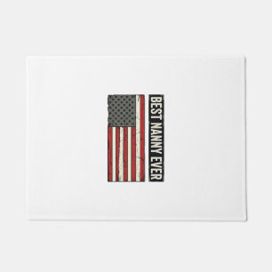 Felpudo Diseño de camiseta de bandera vintage patriota Mej