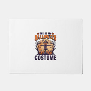 Felpudo Diseño de camiseta de bruja de calabaza de disfraz
