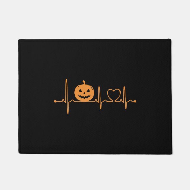 Felpudo Diseño de camiseta de calabaza de Halloween (Anverso)