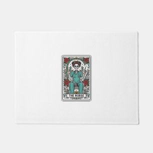 Felpudo Diseño de camiseta de carta de tarot de enfermera