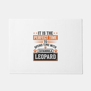 Felpudo Diseño de camiseta de época del perro leopardo Cat