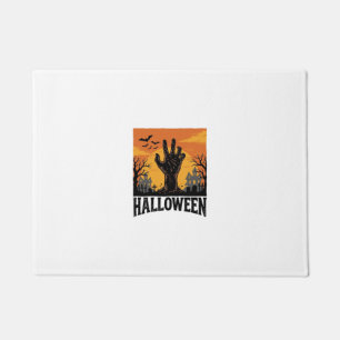 Felpudo Diseño de camiseta de mano de zombie de cementerio