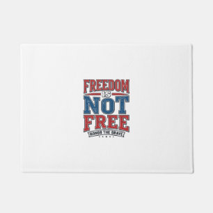 Felpudo Diseño de camiseta de veterano patriota La liberta