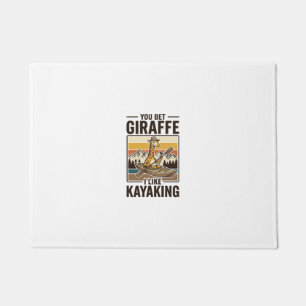 Felpudo Diseño de camiseta divertida vintage de kayakismo