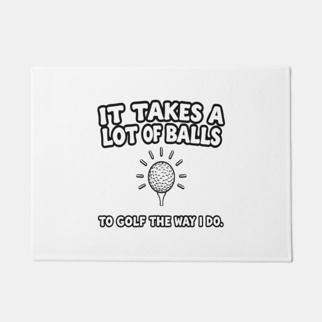 Felpudo Diseño de camiseta para el amante del golf (Anverso)