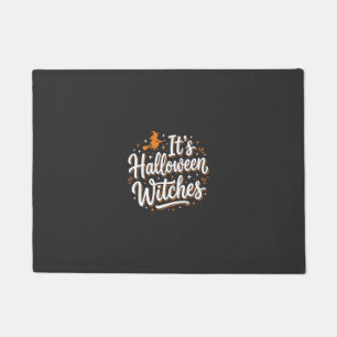 Felpudo Diseño de cita de bruja linda de brujas de Hallowe