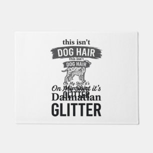 Felpudo Diseño de cita de pelo de perro divertido con bril