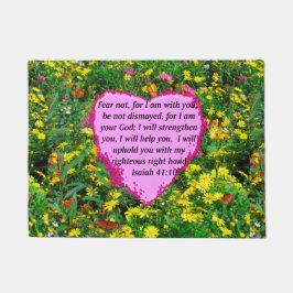 FELPUDO DISEÑO DE FOTOS DE FLORES SALVAJES ISAIAH 41:10