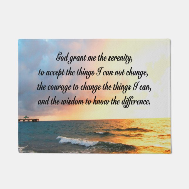 FELPUDO DISEÑO DE FOTOS SERENE SERENITY PRAYER SUNRISE (Anverso)