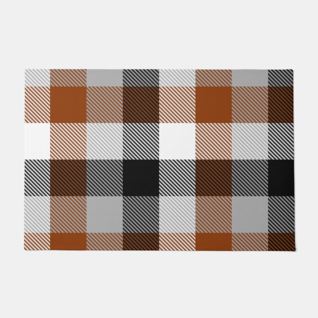Felpudo Diseño de Gingham Black Twill Gingham (Anverso)