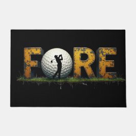 Felpudo Diseño de Golf Moderno Con Silhouette Golfer