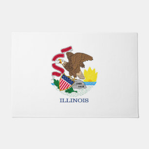 Felpudo Diseño de la bandera del estado de Illinois
