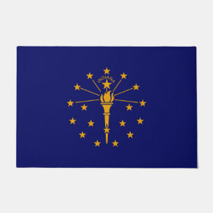 Felpudo Diseño de la bandera del estado de Indiana