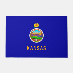 Felpudo Diseño de la bandera del estado de Kansas