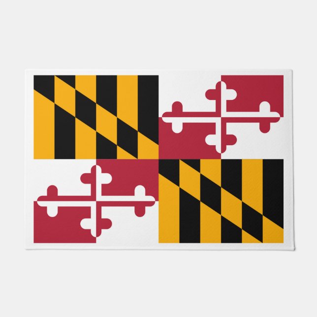 Felpudo Diseño de la bandera del estado de Maryland (Anverso)