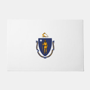 Felpudo Diseño de la bandera del estado de Massachusetts