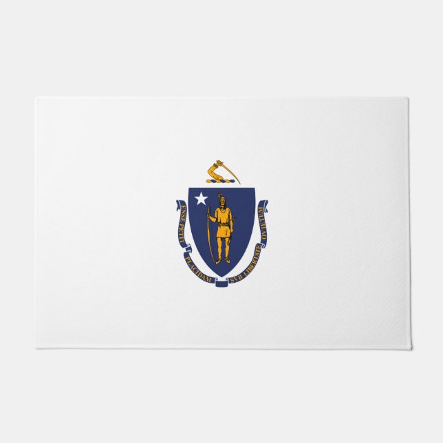 Felpudo Diseño de la bandera del estado de Massachusetts (Anverso)