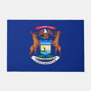 Felpudo Diseño de la bandera del estado de Michigan