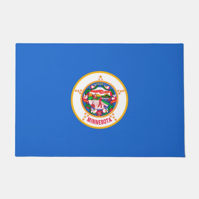 Felpudo Diseño de la bandera del estado de Minnesota (Anverso)