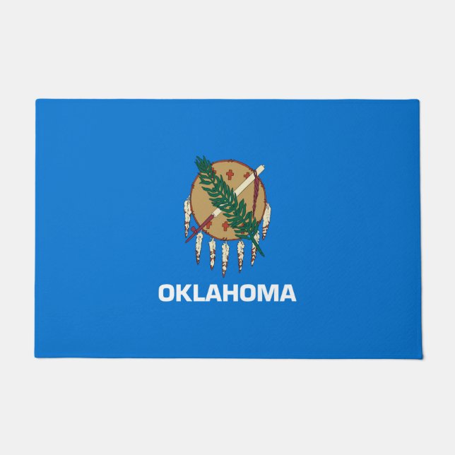 Felpudo Diseño de la bandera del estado de Oklahoma (Anverso)