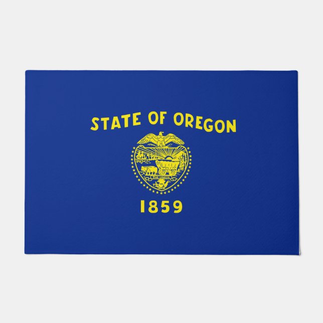 Felpudo Diseño de la bandera del estado de Oregon (Anverso)