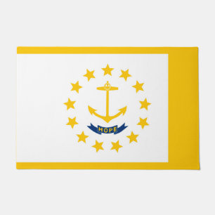 Felpudo Diseño de la bandera del estado de Rhode Island