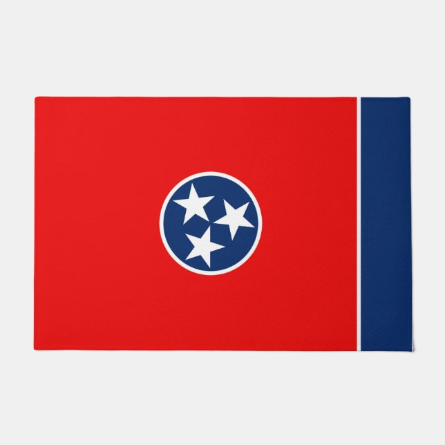 Felpudo Diseño de la bandera del estado de Tennessee (Anverso)
