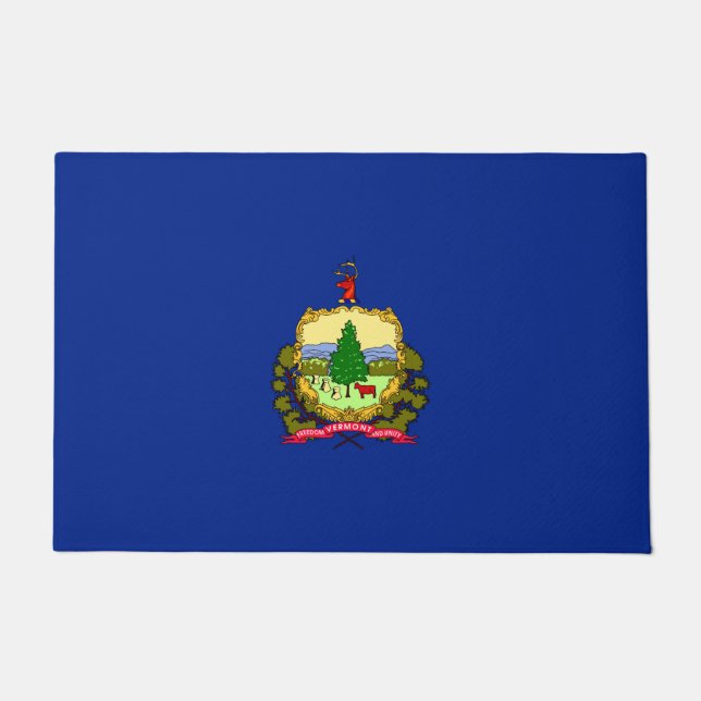 Felpudo Diseño de la bandera del estado de Vermont (Anverso)