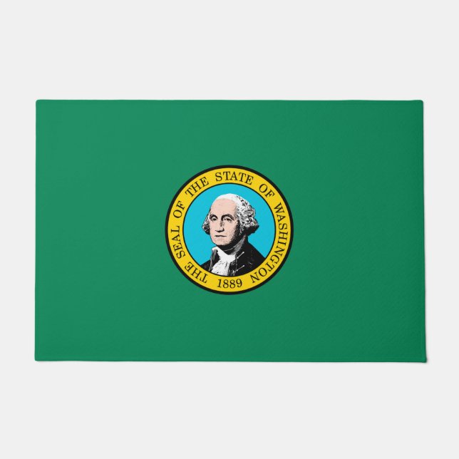 Felpudo Diseño de la bandera del estado de Washington (Anverso)