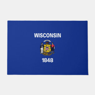 Felpudo Diseño de la bandera del estado de Wisconsin
