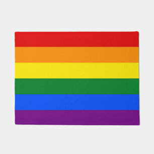 Felpudo Diseño de la bandera del orgullo gay del arco iris