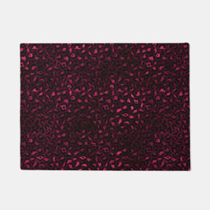 Felpudo Diseño de la serie Leopardo Burgundy y Gold 3