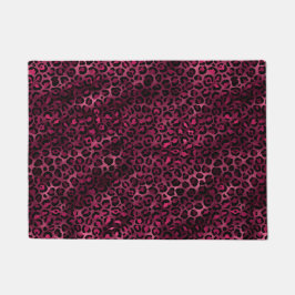 Felpudo Diseño de la serie Leopardo Burgundy y Gold 9