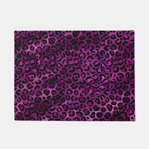 Felpudo Diseño de la serie Leopardo dorado y púrpura 3