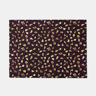 Felpudo Diseño de la serie Leopardo púrpura y dorado 2